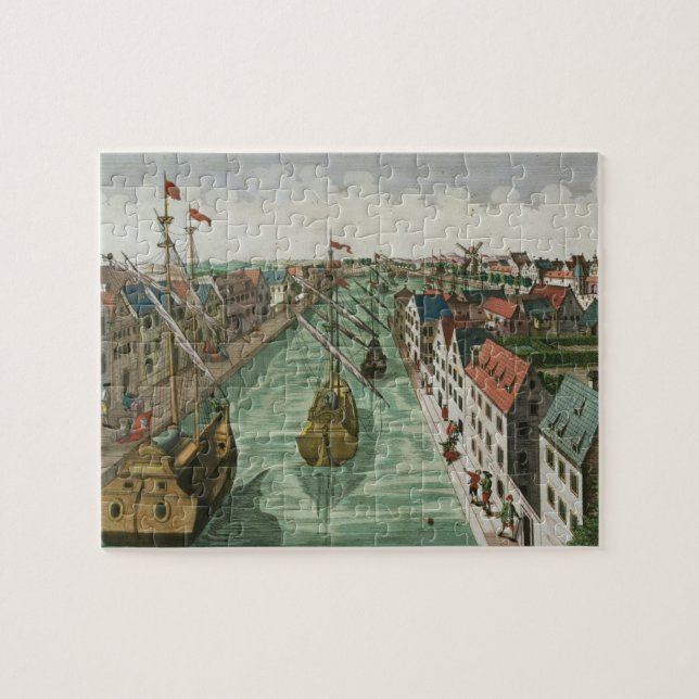 Quebra-cabeça Ideia da porta de Kettel em Delft (gravura) (Horizontal)