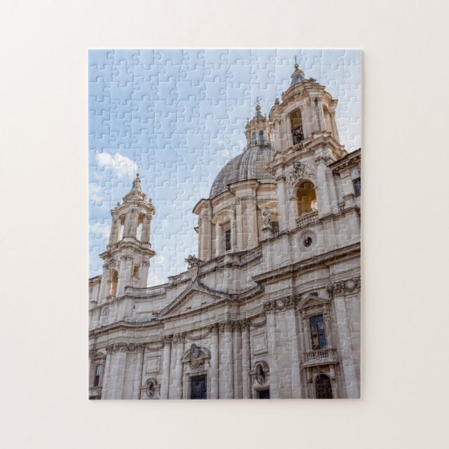Quebra-cabeça Igreja Agnesa Sant na Piazza Navona - Roma (Vertical)
