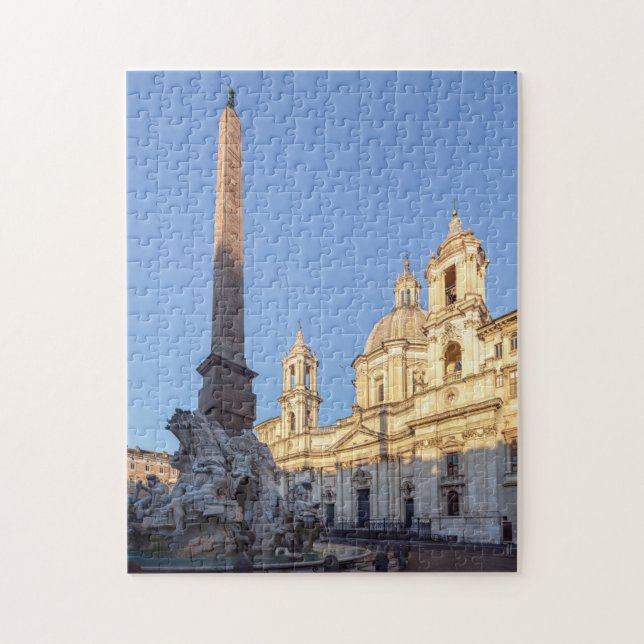 Quebra-cabeça Igreja Agnesa Sant na Piazza Navona - Roma (Vertical)