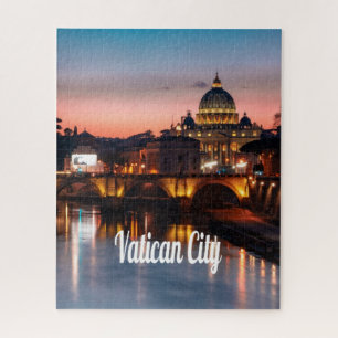 Quebra-cabeça Igreja Católica Romana De Vaticano À Noite