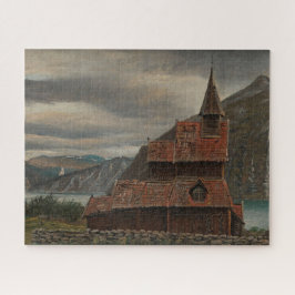 Quebra-cabeça Igreja de Madeira Norueguesa (por Knud Baade)