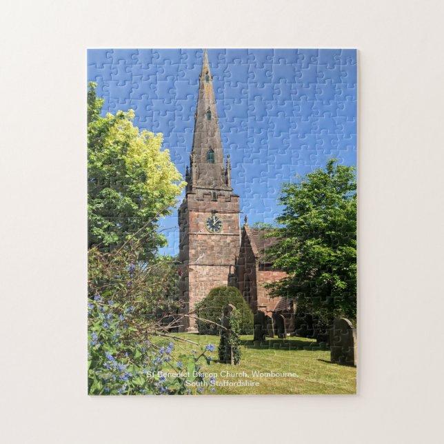 Quebra-cabeça Igreja de St Benedict Biscop Wombourne Staffordshi (Vertical)