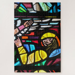 Quebra-cabeça igreja de vidro colorido