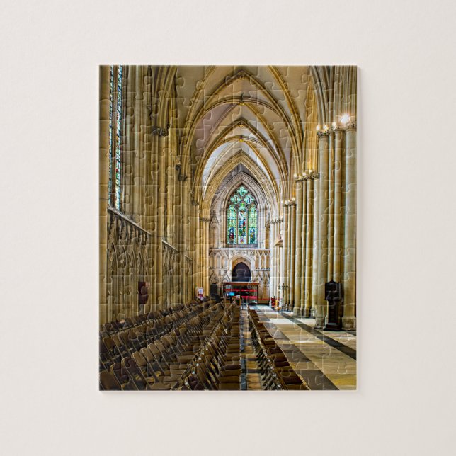 Quebra-cabeça Igreja de York do interior. (Vertical)