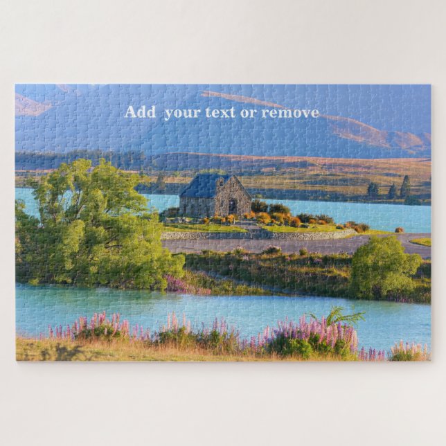 Quebra-cabeça Igreja do Bom Pastor, Lago Tekapo, Nova Zelândia (Horizontal)