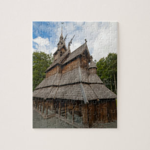 Quebra-cabeça Igreja do Stave de Fantoft em Bergen, Noruega