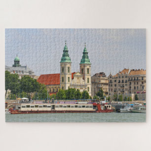 Quebra-cabeça Igreja e barcos internos, Budapeste, Hungria