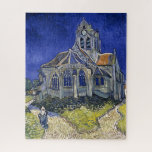 Quebra-cabeça Igreja em Auvers por pintura de Van Gogh<br><div class="desc">A igreja de Auvers-sur-Oise,  vista do Chevet por Vincent van Gogh</div>
