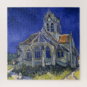 Quebra-cabeça Igreja em Auvers por pintura de Van Gogh