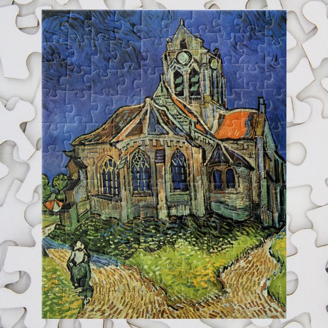 Quebra-cabeça Igreja em Auvers-sur-Oise por Vincent van Gogh (Criador carregado)