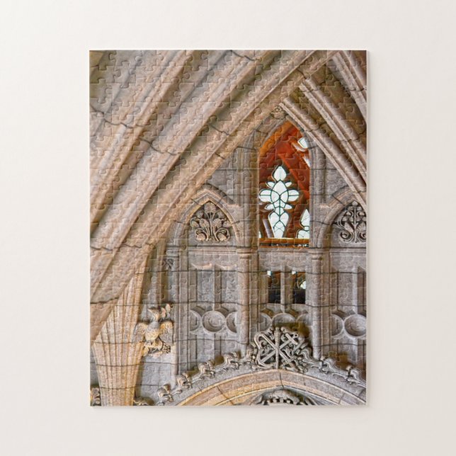 Quebra-cabeça Igreja Gótica Catedral Ottawa. (Vertical)
