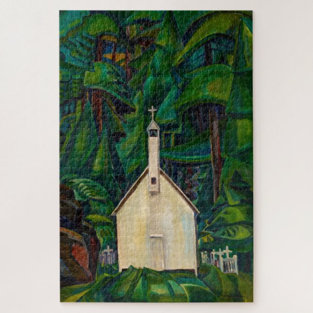 Quebra-cabeça Igreja Indígena | Emily Carr | (Vertical)