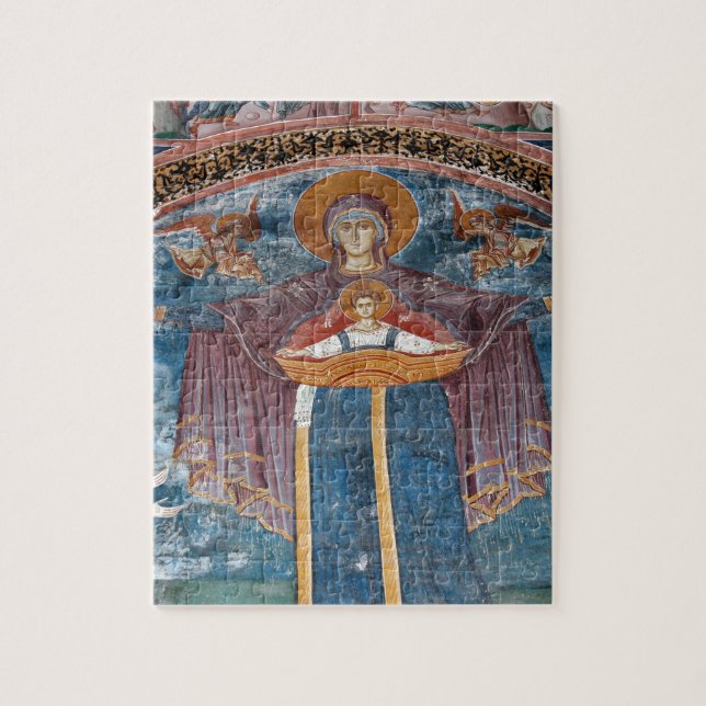 Quebra-cabeça Igreja Ortodoxa Sérvia, e um local da UNESCO, (Vertical)