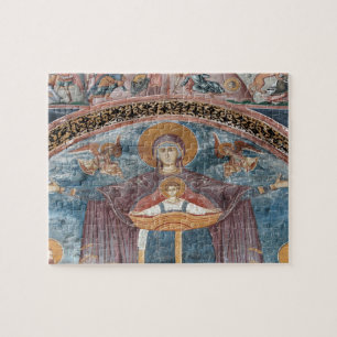 Quebra-cabeça Igreja Ortodoxa Sérvia e um site da UNESCO, 2