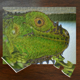 Quebra-cabeça Iguana Verde para Cima e Fotografia Pessoal