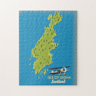 Quebra-cabeça Ilha de Gigha mapa da Escócia