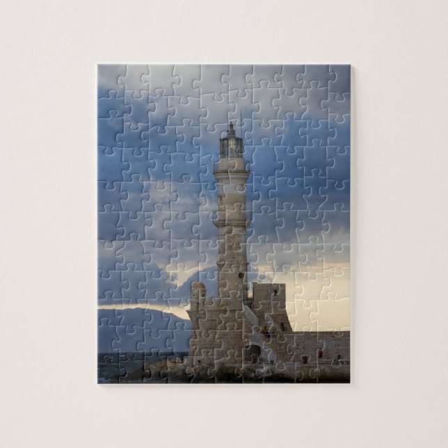 Quebra-cabeça Ilha grega de Creta e cidade velha de Chania 2 (Vertical)