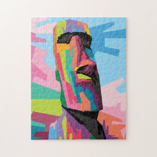 Quebra-cabeça Ilha páscoa na Inglaterra Arte Pop Colorida