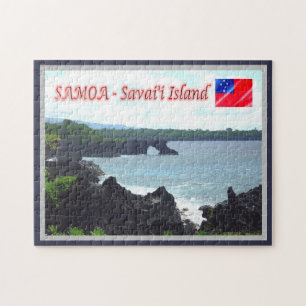 Quebra-cabeça Ilha Savai'i - Linha Costeira - Samoa -