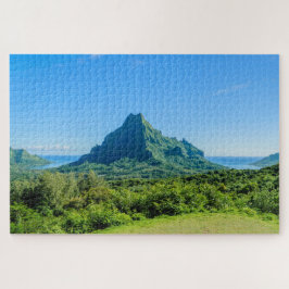 Quebra-cabeça Ilha verde tropical de Moorea no Pacífico