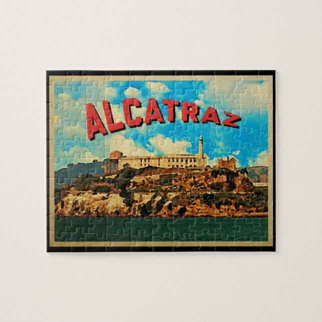 Quebra-cabeça Ilha Vintage Alcatraz (Horizontal)