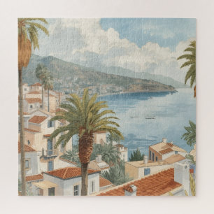 Quebra-cabeça Ilhas Baleares Viagem Francesa Vintage