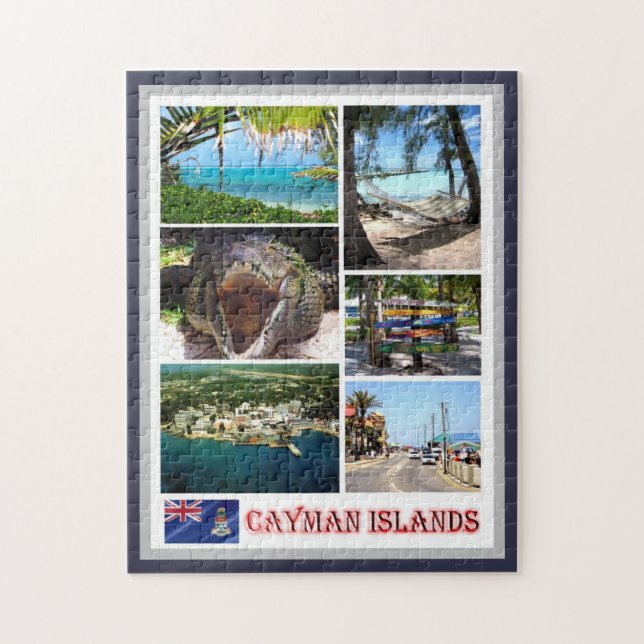 Quebra-cabeça Ilhas Cayman - Mosaico - (Vertical)