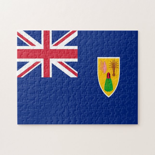 Quebra-cabeça Ilhas Turcas e Caicos - Bandeira - (Horizontal)