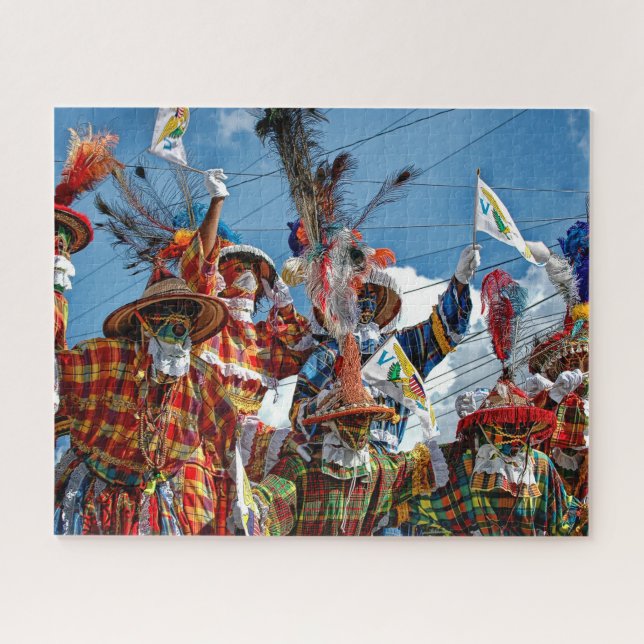 Quebra-cabeça Ilhas Virgens dos EUA Moko Jumbie Rua Croix USVI (Horizontal)