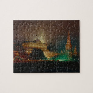 Quebra-cabeça Iluminação do Kremlin, 1883 (óleo em canvas)