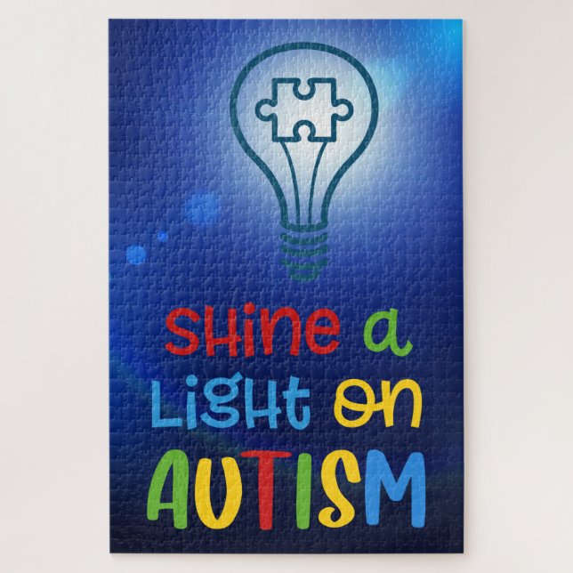 Quebra-cabeça Iluminar o Autismo (Vertical)