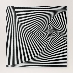 Quebra-cabeça Ilusões Ópticas: Abstrato Geométrico em Striped.