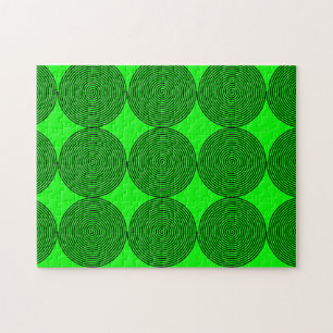 Quebra-cabeça Ilusões Ópticas Padrões espirais Neon Green Pre