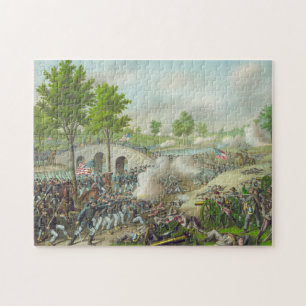 Quebra-cabeça Ilustração Batalha Antietam Guerra Civil dos EUA