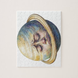 Quebra-cabeça Ilustração celeste de Watercolor Saturn