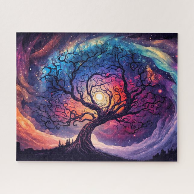 Quebra-cabeça Ilustração Colorida da Noite Iluminada (Horizontal)