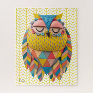 Quebra-cabeça Ilustração com padrão de pássaro tribal 3D do Coru