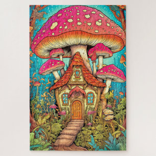 Quebra-cabeça Ilustração da Casa de Mushroom