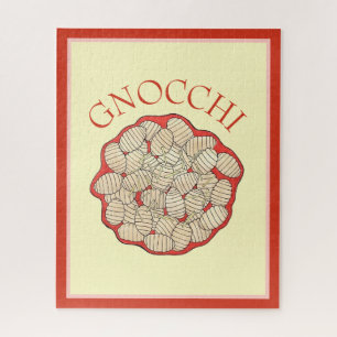 Quebra-cabeça Ilustração da Comida italiana Homemade Gnocchi Pas