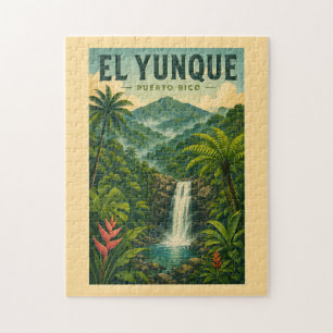 Quebra-cabeça Ilustração da Floresta Nacional El Yunque em Porto