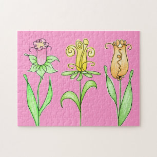 Quebra-cabeça Ilustração das flores de dandelion de Primavera