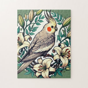 Quebra-cabeça Ilustração de Aves Cockatiel