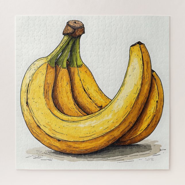 Quebra-cabeça Ilustração de Banana Fresca (Vertical)