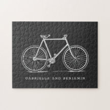 Ilustração de Bicicleta Vintage em Preto Personali