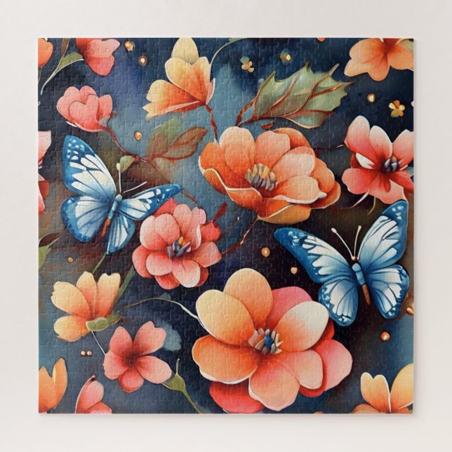 Quebra-cabeça Ilustração de Borboleta Caprichosa Única (Vertical)