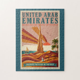 Quebra-cabeça Ilustração de Camelo dos Emirados Árabes Unidos Bu
