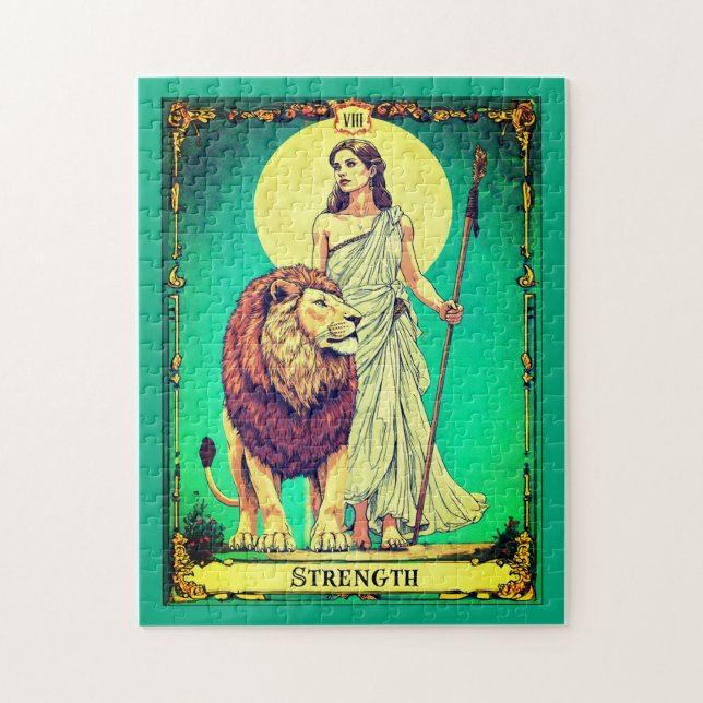 Quebra-cabeça Ilustração de Carta de Tarot, Força (Vertical)