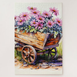 Quebra-cabeça Ilustração de Flor de Aster Recém-Colhida