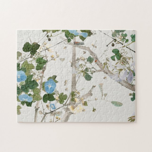 Quebra-cabeça Ilustração de Flores de Vintage (Horizontal)
