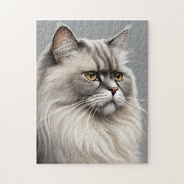 Quebra-cabeça Ilustração de Gato Persa Elegante (Vertical)
